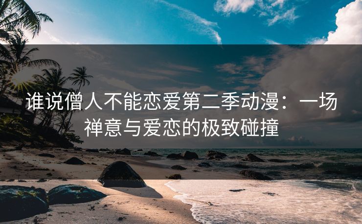 谁说僧人不能恋爱第二季动漫：一场禅意与爱恋的极致碰撞